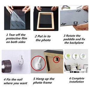 Marco Redondo Dorado para Fotos, Marco de Madera para Montar en la <span class=keywords><strong>Pared</strong></span>, <span class=keywords><strong>Portafotos</strong></span> Circular para Decoración del Hogar - Product Image 6