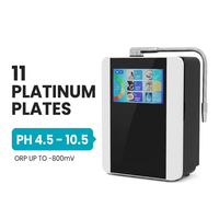 NOUVEAU : Machine ioniseur d'eau alcaline à 11 plaques, revêtement platine japonais, PH 4.5-10.5, ORP -800mV, ioniseur d'eau Kangen, OEM