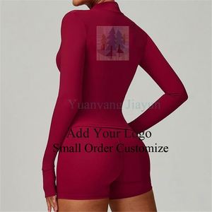 Free Shipping Short Crop Yoga Top with Exposed Navel, Women's Stand Collar, Fitness Yoga <strong>Clothes</strong>, Small Batch - Product Image 1
