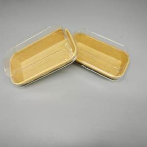 Caja de Papel Kraft de Grado Alimenticio para Pastelería, Postres, Pasteles, Bandeja Rectangular para Llevar Sushi con Tapa Transparente - Product Image 3