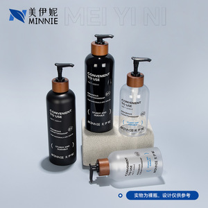 Flacon de shampoing, flacon de gel douche, flacon de lotion, 300 ml, 500 ml, distributeur à pompe en plastique PET, emballage cosmétique - Product Image 4