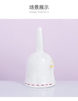Hand bemalte Keramik glocke Souvenir Geschenk benutzer definierte Logo Osterhasen Abendessen Glocke