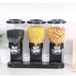 Dispensador Doble de Cereales y Granos, Moderno y de Primera Calidad, Contenedor Hermético para Almacenamiento de Alimentos, para Avena y Alimentos Secos, Venta al Por Mayor - Product Image 6