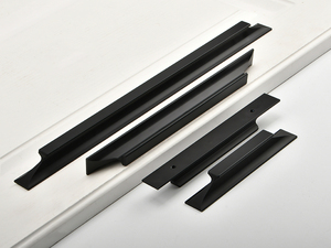 Gold <strong>Matte</strong> <strong>Black</strong> T-shaped Kitchen Cabinets Handle Aluminum Alloy Kitchen Cabinet Aluminium Profile Furniture Handles &amp; <strong>Knobs</strong> - Product Image 4