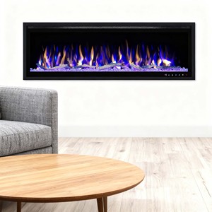 Chimenea Eléctrica Decorativa Empotrada <span class=keywords><strong>en</strong></span> Pared con Temperatura Ajustable y Llama Decorativa LED - Product Image 4