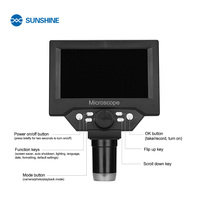 Microscope numérique SUNSHINE DM 1000D avec écran LCD 5,5 pouces, 10MP, zoom 1 à 1000X, loupe, prise en charge de la connexion PC pour la réparation de cartes mères de téléphone