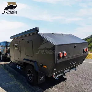 Rv & truk Camper untuk Pickup Offroad mainan Hauler mainan hitam Rhino memperpanjang Off Road Rv perjalanan Trailer