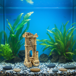 Pecera Decorada con Forma de Castillo, Decoración Elegante para Acuarios - Product Image 3