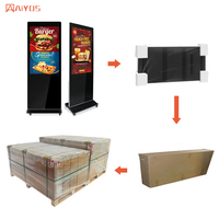 Kiosque numérique sur pied de 43 pouces pour affichage publicitaire intérieur, écran LCD Android, écran tactile, totem, entrepôt américain