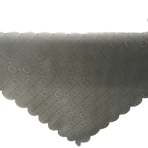 Grey cuadrado brillante de poliéster mantel con personalizado diseño Jacquard