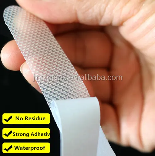 Pre-cut Non Skid Transparent Safety Strips PEVA High Traction Grip Tape