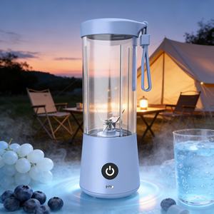 Blender portable de 400 ml, alimenté par batterie, rechargeable par USB, 6 lames, étanche, résistant à la rouille, robuste, pour la glace, en extérieur - Product Image 4