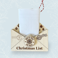 Ornements de Noël en forme de lettres pour Mère Noël, décorations suspendues pour sapin de Noël, enveloppes pour liste de souhaits de Noël