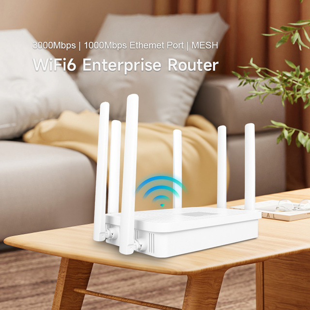 ST Indoor Home Use Mesh Wifi6 Modem 2.4G 5G Dual-Band 3000Mbps High Speed Enterprise Grade Wifi Router With 4 Gigabit Lan Ports