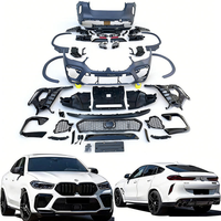 Kit carrosserie style X6M F96 pour BMW X6 (G06) 2020-2023 : pare-chocs avant et arrière, jupes latérales, extensions d'ailes, calandre et diffuseur