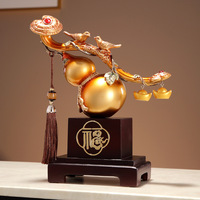 Nouvel Ornement en Résine Époxy Chinoise en forme de Lingot Ruyi et de Gourde, Art Populaire, Décoration pour Salon, Meuble TV, Bureau, Maison, Cadeau de Pendaison de Crémaillère