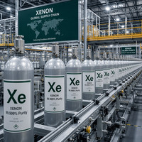 Electronic Grade Xenon Gas for Laser and Xenon Gas Filled Bulb 5N Purity Manufacturer DOT Cylinder