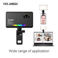 Lampu Selfie LED RGB140 8W 9000K Isi Ulang, Portabel, Pintar, untuk Studio Ponsel, Live Streaming, dan Pencahayaan Fotografi