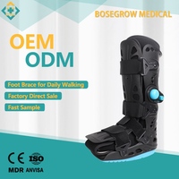 Botte orthopédique pneumatique de 17 pouces à bout ouvert pour la gestion des gonflements et les soins post-chirurgicaux