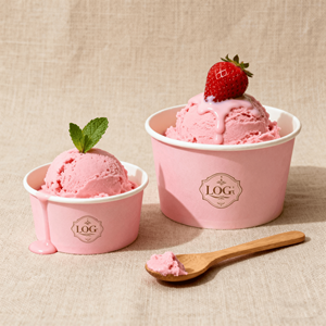 Gobelet à crème glacée en gaufre jetable personnalisé de 5 oz et 8 oz, dessert, yaourt, cheesecake, gâteau, bol à crème glacée - Product Image 4