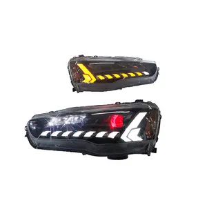 High quality Animation DRL Front Head Lamp LED eadlights headlight Assembly for Mitsubishi Lance