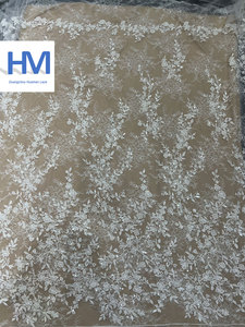 New <span class=keywords><strong>2025</strong></span> Hoa Thêu Thiết Kế Nặng Beading Ren Vải Ren Trắng Cho Váy Cưới - Product Image 2