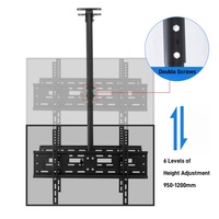 Fácil instalación Soporte de TV colgante duradero Suministro de fábrica Soporte de TV de techo de doble inclinación de pantalla Se adapta a televisores de plasma LCD LED de 32-55"