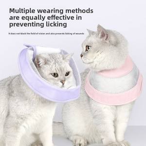 Verstelbare zachte beschermende herstelkraag (Elizabethaanse kraag) voor katten/honden/huisdieren, PVC + Dacron materiaal, duurzame hondenkraag - Product Image 3