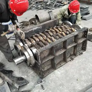 Trituradora de doble eje pesado Trituradora de residuos Fábrica de trituradoras de balas de aluminio