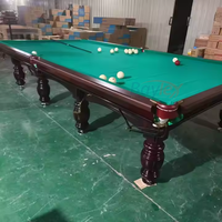 Table de billard pyramide russe professionnelle de 12 pieds Table de billard russe en ardoise de haute qualité et en bois massif à vendre
