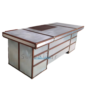 Mobili per la casa ufficio <span class=keywords><strong>scrivania</strong></span> in <span class=keywords><strong>metallo</strong></span> in alluminio <span class=keywords><strong>vintage</strong></span> vera pelle executive <span class=keywords><strong>scrivania</strong></span> con 6 cassetti di lusso <span class=keywords><strong>scrivania</strong></span> aviator - Product Image 3