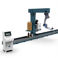 Nouvelle station de soudage robotisée Pioneer CNC à structure en acier avec rail au sol de 14 m pour le soudage de poutres en H, de supports et de cantonnières