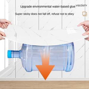 Pegatinas de pared de mármol de imitación de PVC autoadhesivas-modernas impermeables para decoración de pared de salón de cocina - Product Image 4