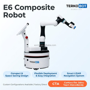 TERKOBOT E6 <span class=keywords><strong>Robot</strong></span> Collaborativo Mobile Composito con Navigazione Autonoma SLAM, Visione Artificiale e Piattaforma Flessibile per Formazione e Produzione - Product Image 1