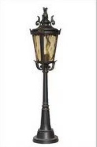 Lampe solaire LED à détection de mouvement, décorative, style rétro américain, étanche IP54, pour extérieur, avec poteau en aluminium noir, idéale pour entrepôt - Product Image 6