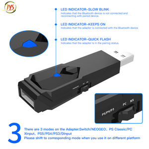 ตัวแปลง USB JYS-P5146สำหรับ <span class=keywords><strong>Nintendo</strong></span> <span class=keywords><strong>Switch</strong></span> อะแดปเตอร์ไร้สายสำหรับ PS5 PS4 PS3 PC - Product Image 4