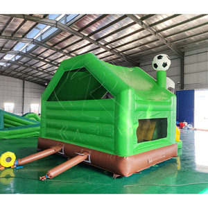 Combo Gonfiabile Avventura Campo da Calcio con Rete da Porta e Scivolo per Feste di Bambini al Chiuso e Divertimento a Tema Sportivo - Product Image 4
