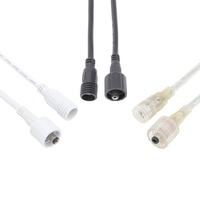 AOHUA Personnalisé 5.5 2.5 /2.1mm DC Power Connector Cables M13 Connecteur Étanche 2Pin Mâle Femelle Pour Système d'Éclairage Solaire Led