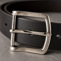 Boucles de ceinture pour hommes d'affaires, logo gravé sur mesure, alliage de zinc, métal résistant à la rouille, anti-rayures, pour ceinture en cuir