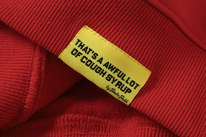 เสื้อฮู้ดดี้ผ้าคอตตอนหนานุ่มพิมพ์ลาย "THAT'S A AWFUL LOT OF COUGH SYRUP" สุดฮิต ขายดี  แบบโอเวอร์ไซส์สำหรับผู้ชาย  รับสั่งทำได้ - Product Image 5