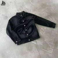 Fabricant personnalisé de haute qualité lavage à l'acide 2 pièces ensemble denim hommes Streetwear Jean veste ensemble pour hommes
