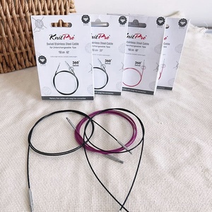 Cables Giratorios <span class=keywords><strong>de</strong></span> Acero Inoxidable <span class=keywords><strong>KnitPro</strong></span> Smooth <span class=keywords><strong>de</strong></span> 40/50/60/80/100/120/150 cm para <span class=keywords><strong>Agujas</strong></span> <span class=keywords><strong>de</strong></span> <span class=keywords><strong>Tejer</strong></span> Circulares Intercambiables - Product Image 3
