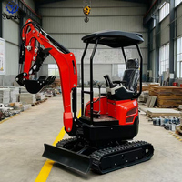 Prix d'usine, livraison gratuite, mini-excavatrice YUNTU de 1,2 tonne, moteur Euro5, machine à chenilles haute efficacité pour le marché d'Amérique du Sud