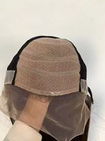 Perruque médicale en soie, cheveux humains vierges, sans colle, avec dentelle frontale, nœuds blanchis, couleur naturelle, perruque personnalisée
