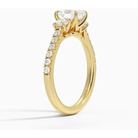 Bague de luxe en diamant de laboratoire, clarté supérieure, pierre créée en laboratoire, design intemporel, bijoux tendance pour mariage et demande en mariage