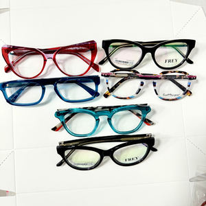 Montures de <span class=keywords><strong>lunettes</strong></span> en acétate épaisses carrées haut de gamme en gros mixtes, stock disponible, tendance, pour unisexe - Product Image 1