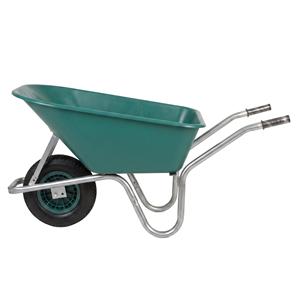 WB6414P European Market 150kg Garden <b>Wheel</b> Barrow <b>Plastic</b> Tray 4.00-8 Pneumatic <b>Wheel</b> Construction Heavy Duty Wheelbarrow - Product Image 4