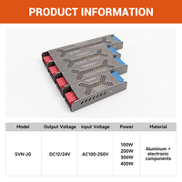 Transformateur professionnel 12V/24V 100W 200W 300W 400W à tension constante pour bande LED, alimentation à découpage
