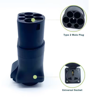 Adaptor Stasiun Pengisian Daya EV Tipe 2 16A Baru, Steker Jantan ke Soket Schuko IP44 220V AC untuk Catu Daya