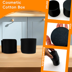 New Bathroom Storage Rack with Round Cotton Pad Holder, <b>Mirror</b> Mount, and Wall-Mounted Cotton Pad Box - Product Image 4